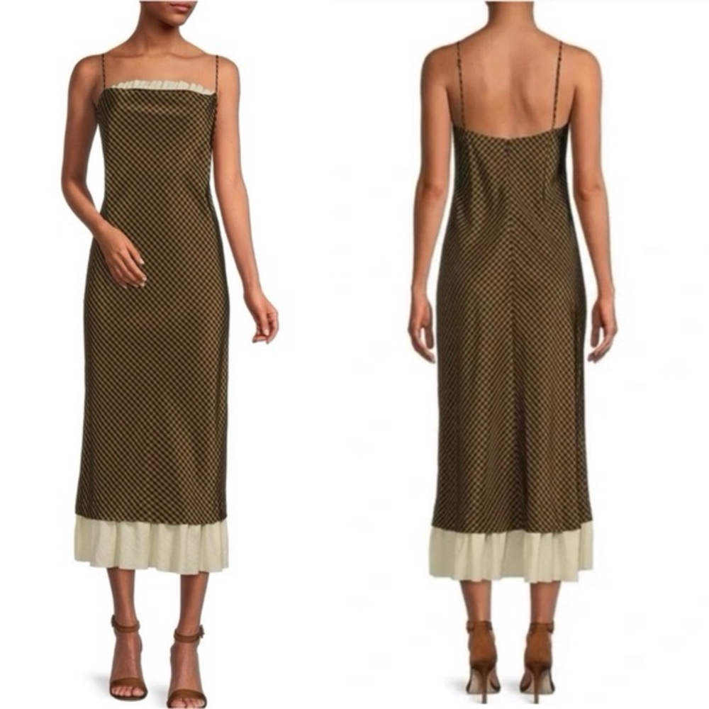 Antonio Melani Brown and Cream Women's Dress